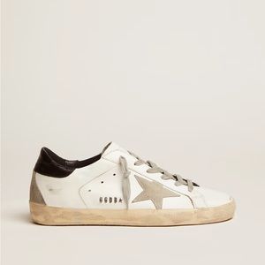 Golden Goose Superstar Black Heel Tab + Metal Stud Lettering